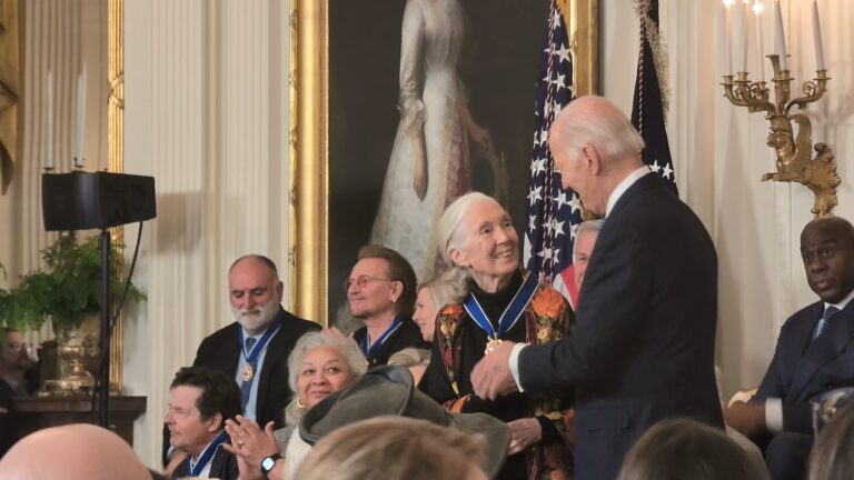 World Renowned Conservationist Dr. Jane Goodall Receives Presidential Medal of Freedom